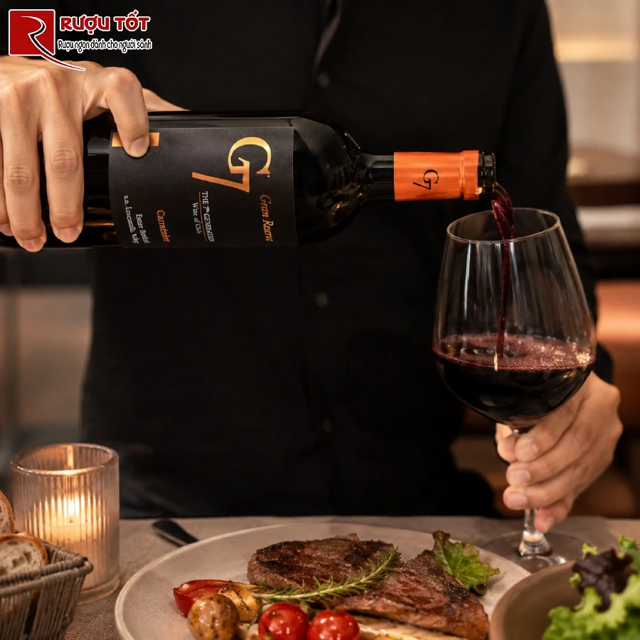 thuong thuc G7 Gran Reserva Carmenere dung chuan