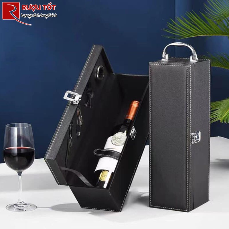 Hộp da đơn đựng rượu vang