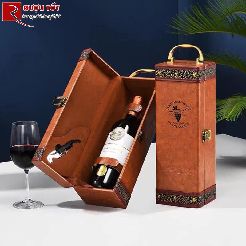 hộp da đơn rượu vang giá rẻ