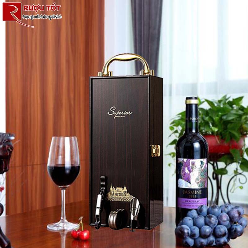 Hộp đựng rượu vang sơn mài 1 chai