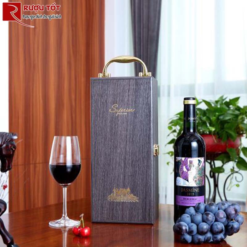 Hộp gỗ rượu vang sơn mài đơn