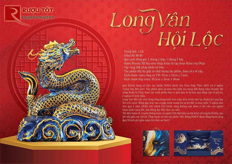 Rượu linh vật Rồng Vàng XO