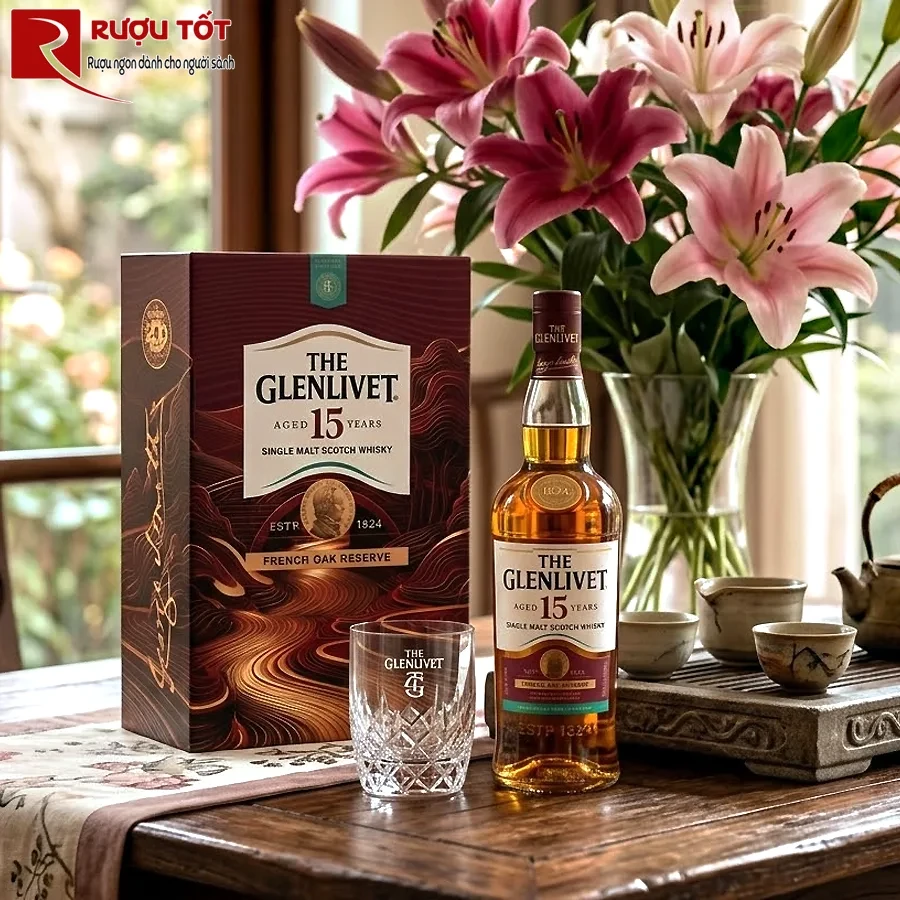 Hộp Quà Tết Rượu The Glenlivet 15