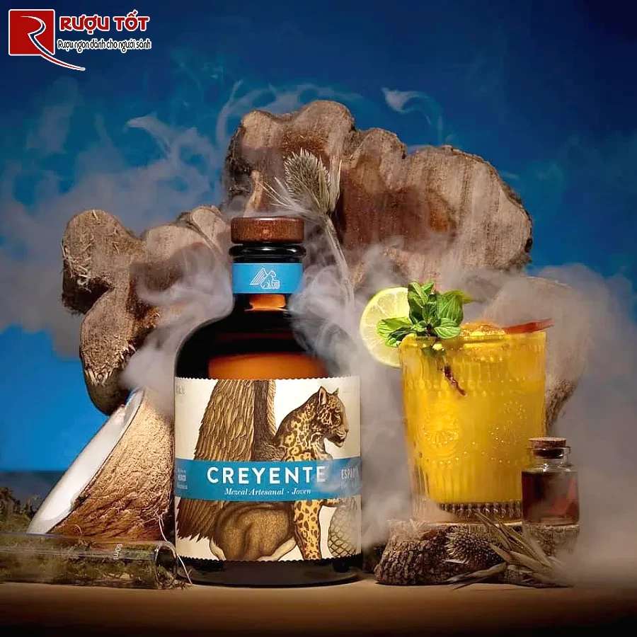 ruou creyente mezcal joven 40% 750ml