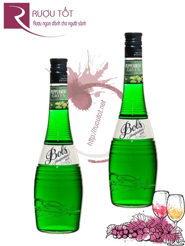 Rượu Bols Peppermint Green Vị Bạc Hà