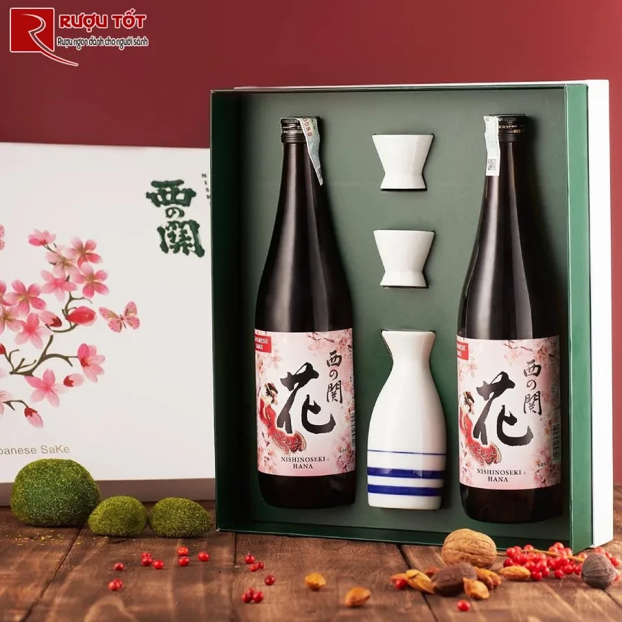hộp quá rượu sake nishinoseki