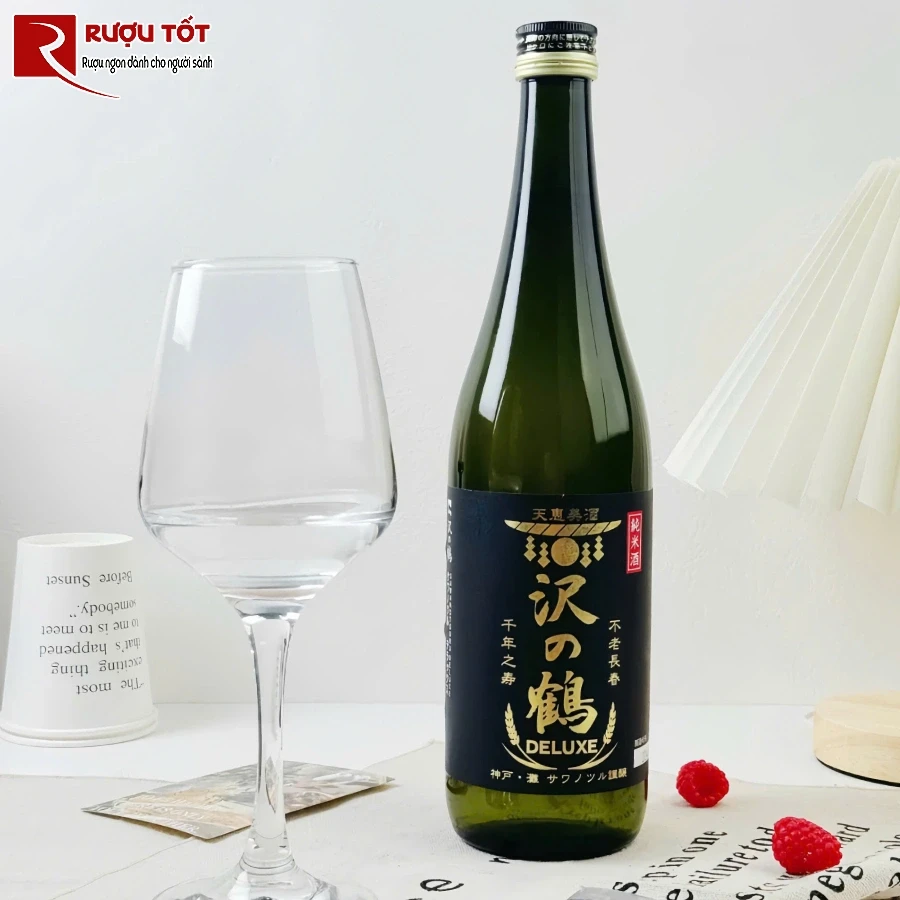 ruou sake deluxe sawanotsuru chai 1,8 lit nhat ban