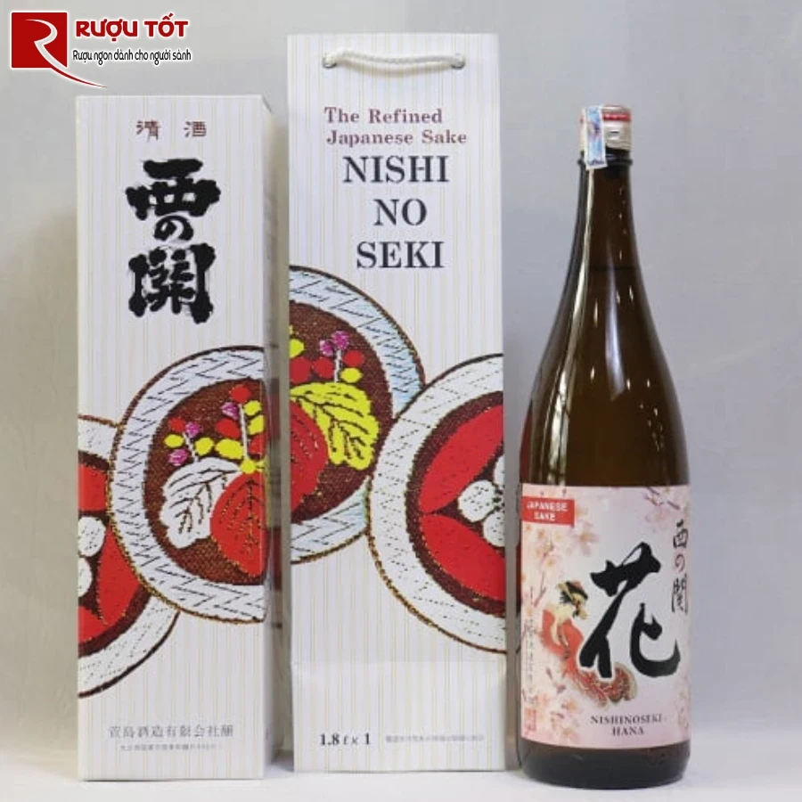 ruou sake nishinoseki hana barrel 1.8L Uy tin