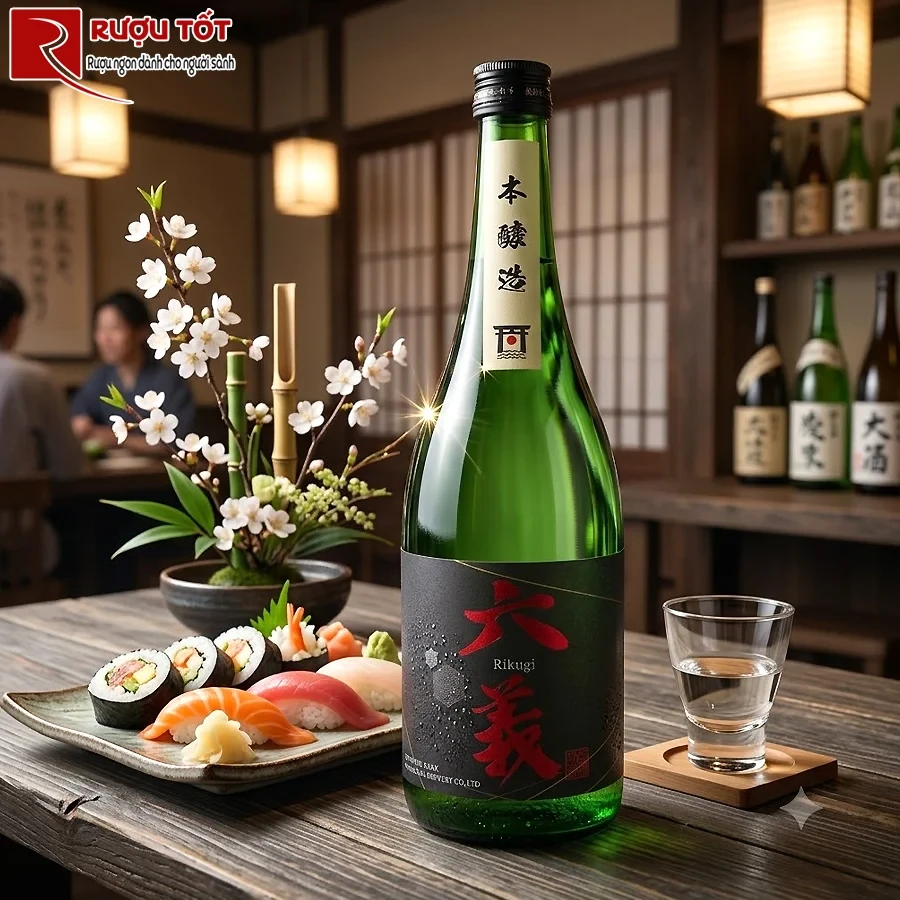 Rượu Sake Rikugi Junmai Genshu