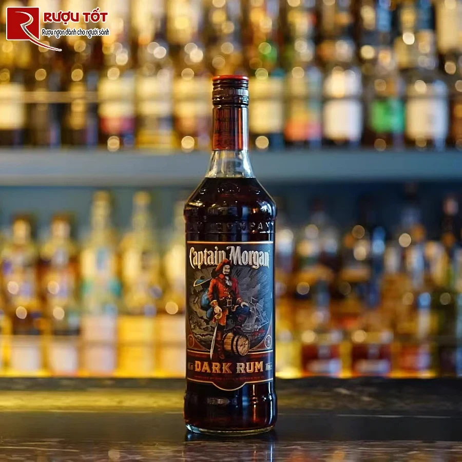 ruou captain morgan dark rum 750ml 35% gia tot