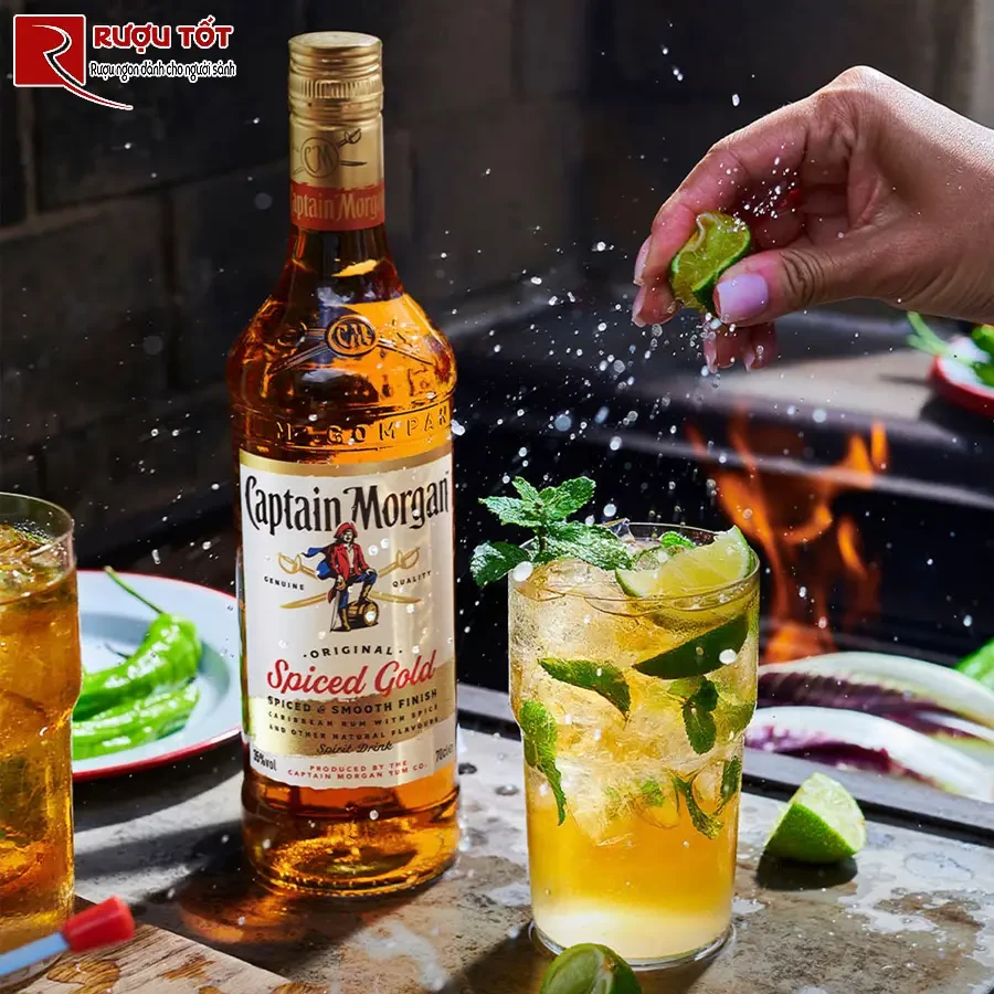 ruou captain morgan spiced gold 750ml 35% gia tot