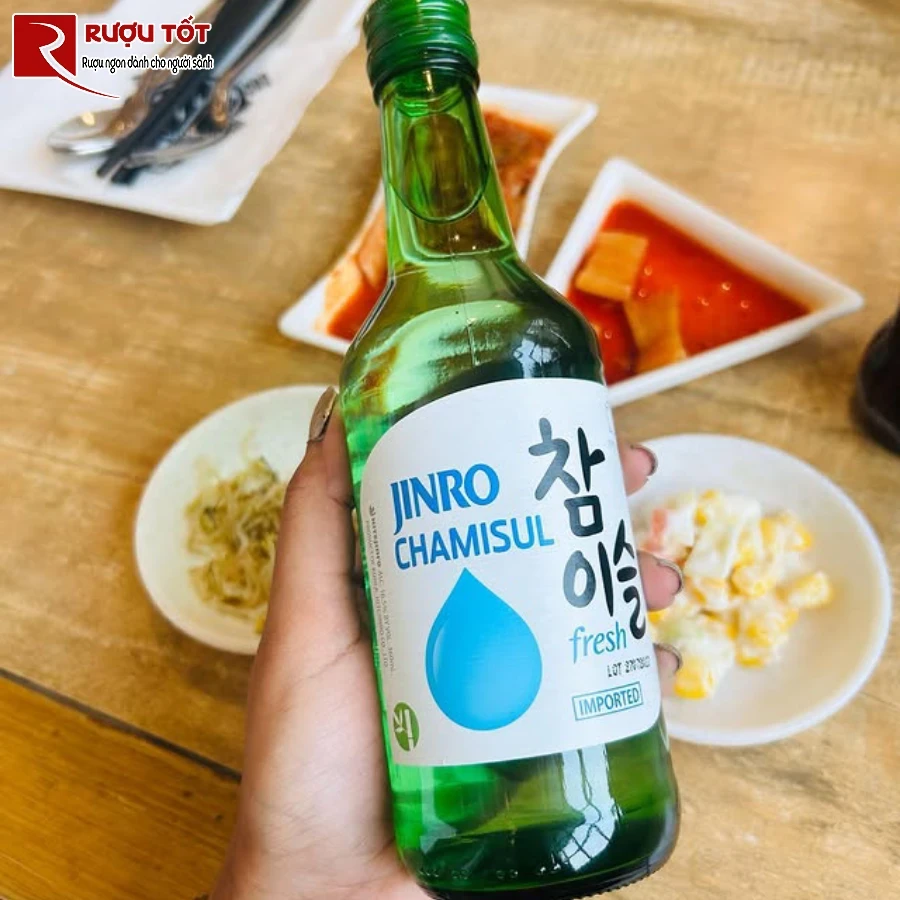 ruou soju chamisul fresh giot nuoc chai 360ml