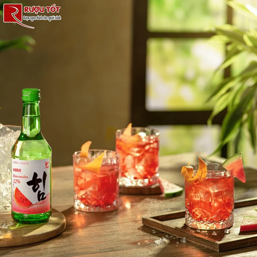 ruou soju dua hau him watermelon