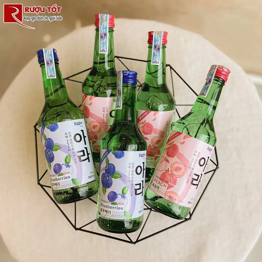 ruou soju korice trai cay han quoc chai 360ml