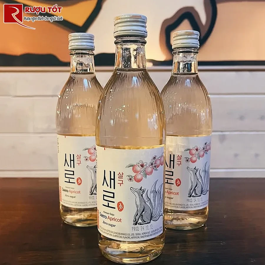 ruou soju saero chum churum vi vai khong duong chai 375ml