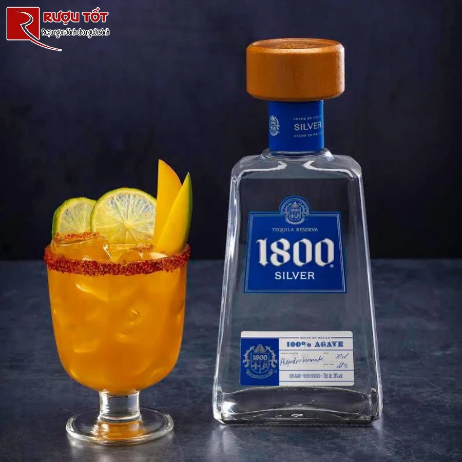 ruou tequila 1800 silver 40% 750ml mexico