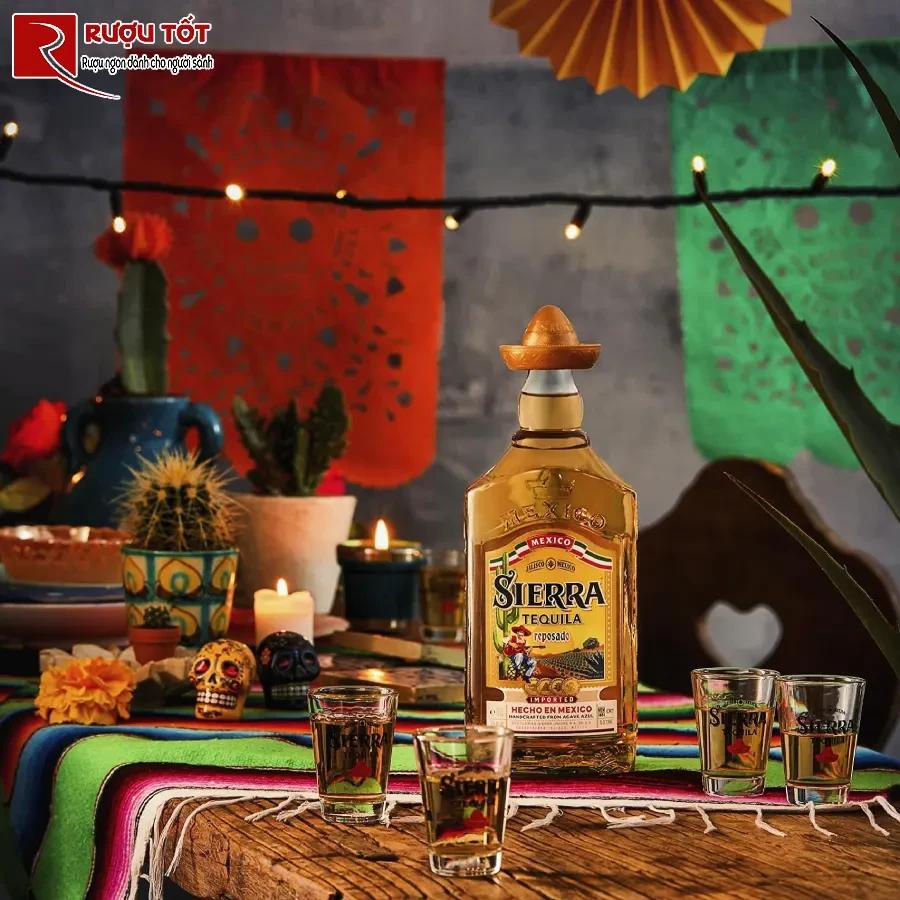 ruou tequila sierra reposado 700ml 38% chinh hang mexico