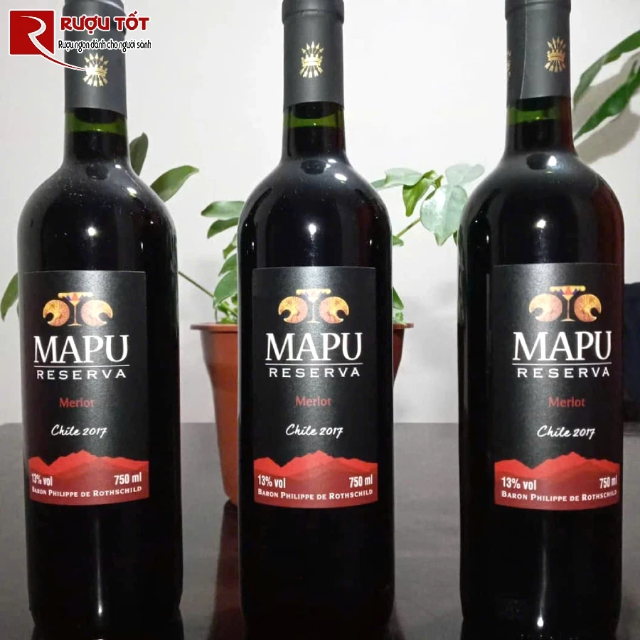 ruou baron philippe de rothschild mapu reserva merlot 13% 750ml