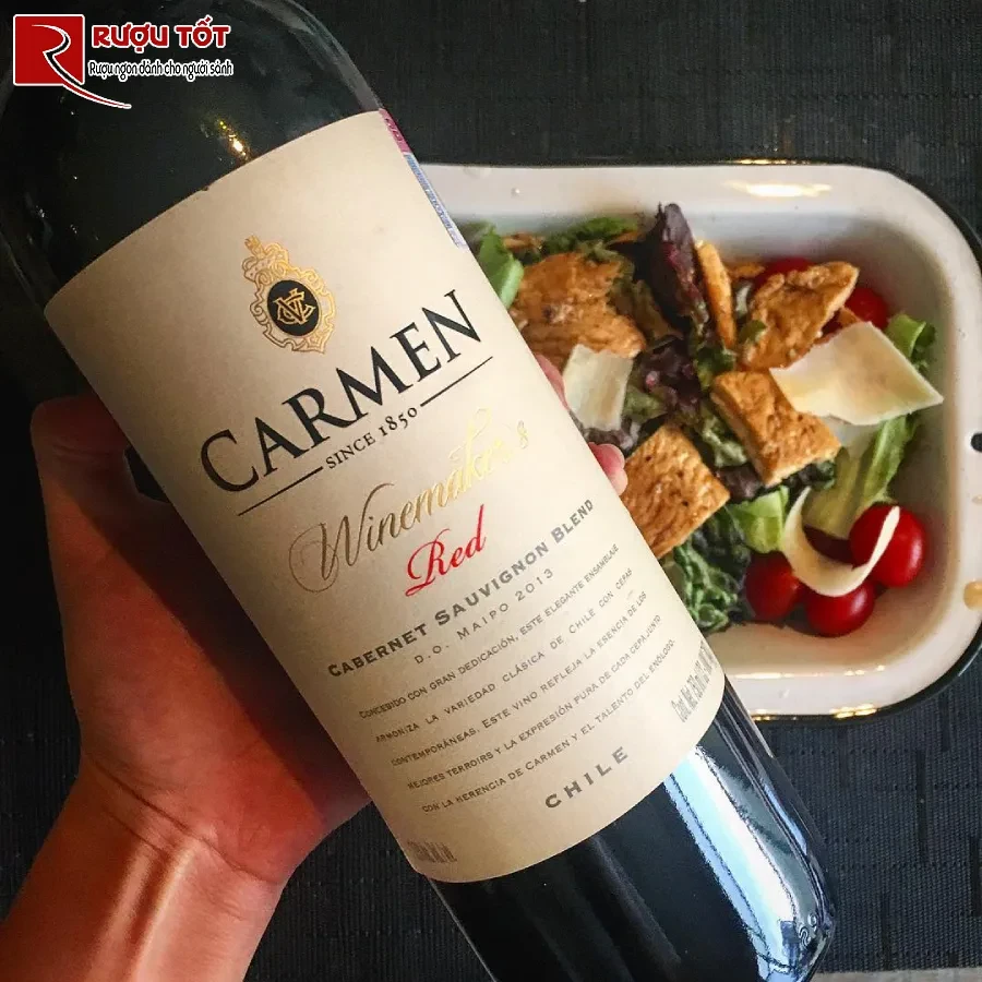 ruou carmen winemaker's cabernet sauvignon 14% 750ml chat luong