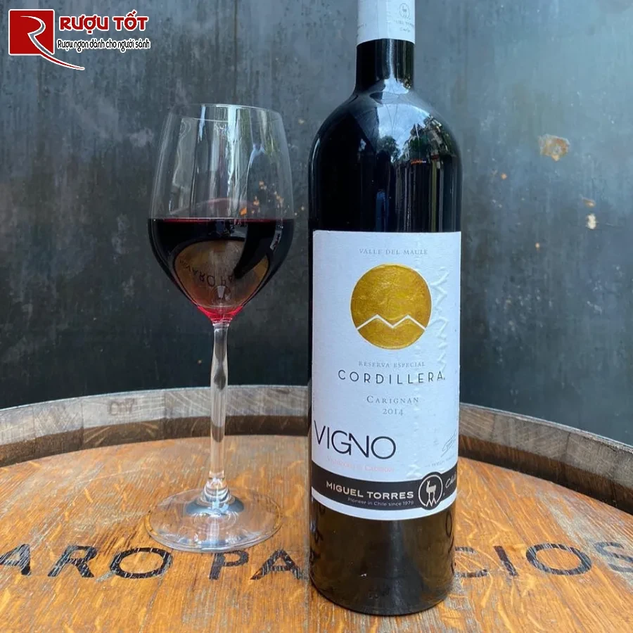 ruou cordillera carignan 750ml 13,5% chinh hang chile