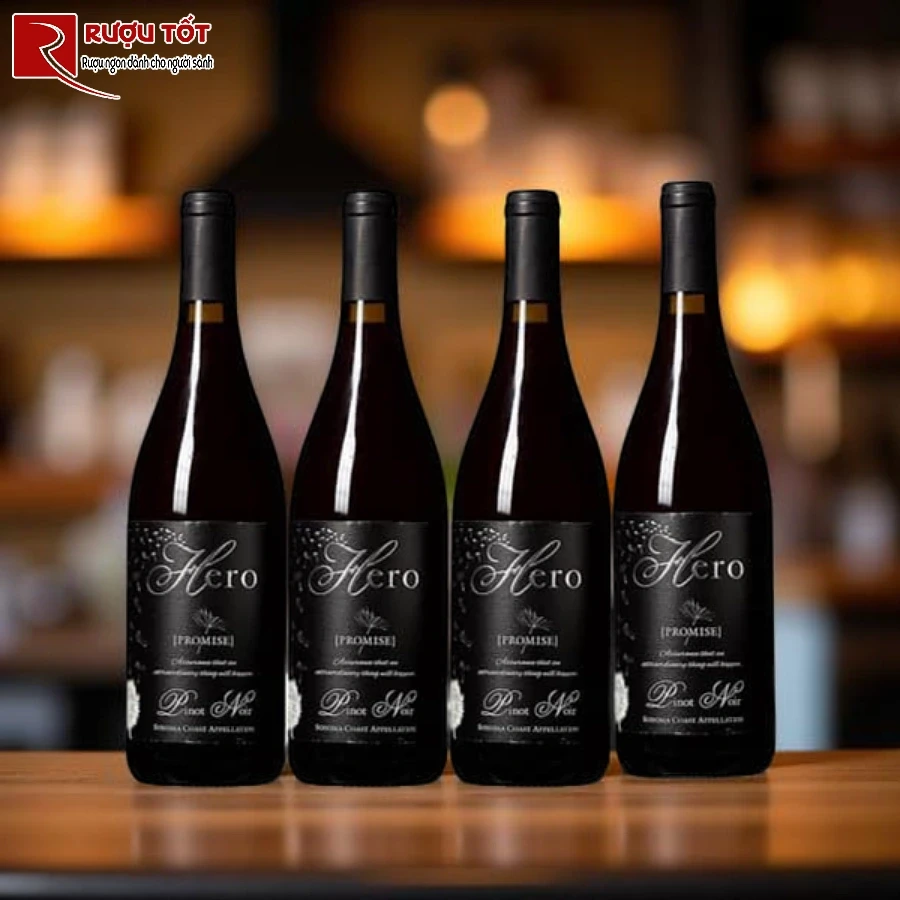 ruou hero pinot noir 14,3% 750ml chile chat luong