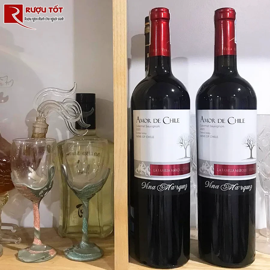 ruou vang amor de chile cabernet sauvignon