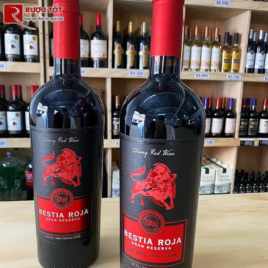 ruou vang bestia roja gran reserva cabernet sauvignon