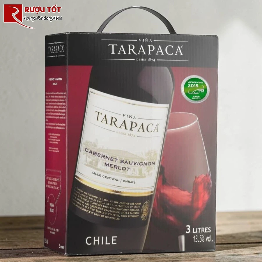 ruou vang bich tarapaca chile 3l 13,5% hao hang chile