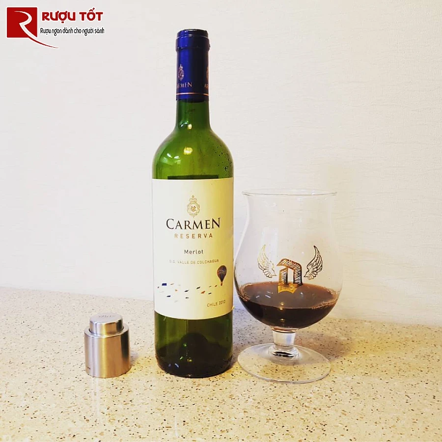ruou vang carmen reserva 750ml nhap khau chile chat luong cao