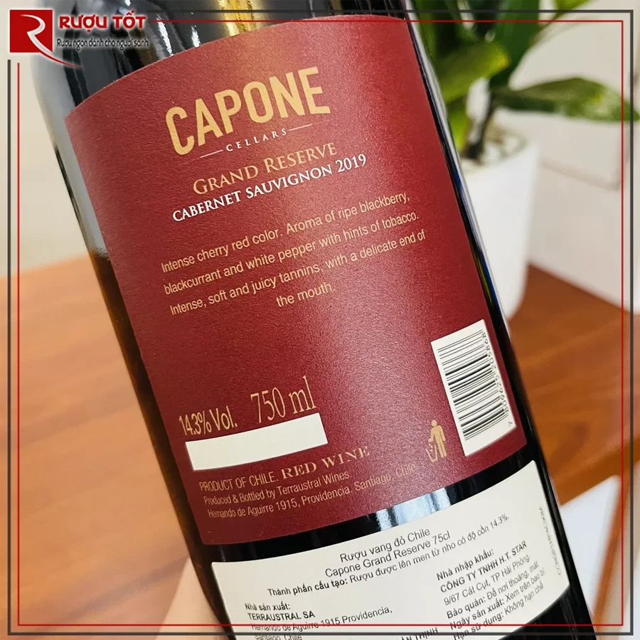 Rượu vang đỏ Capone Winemakers Gran Reserva