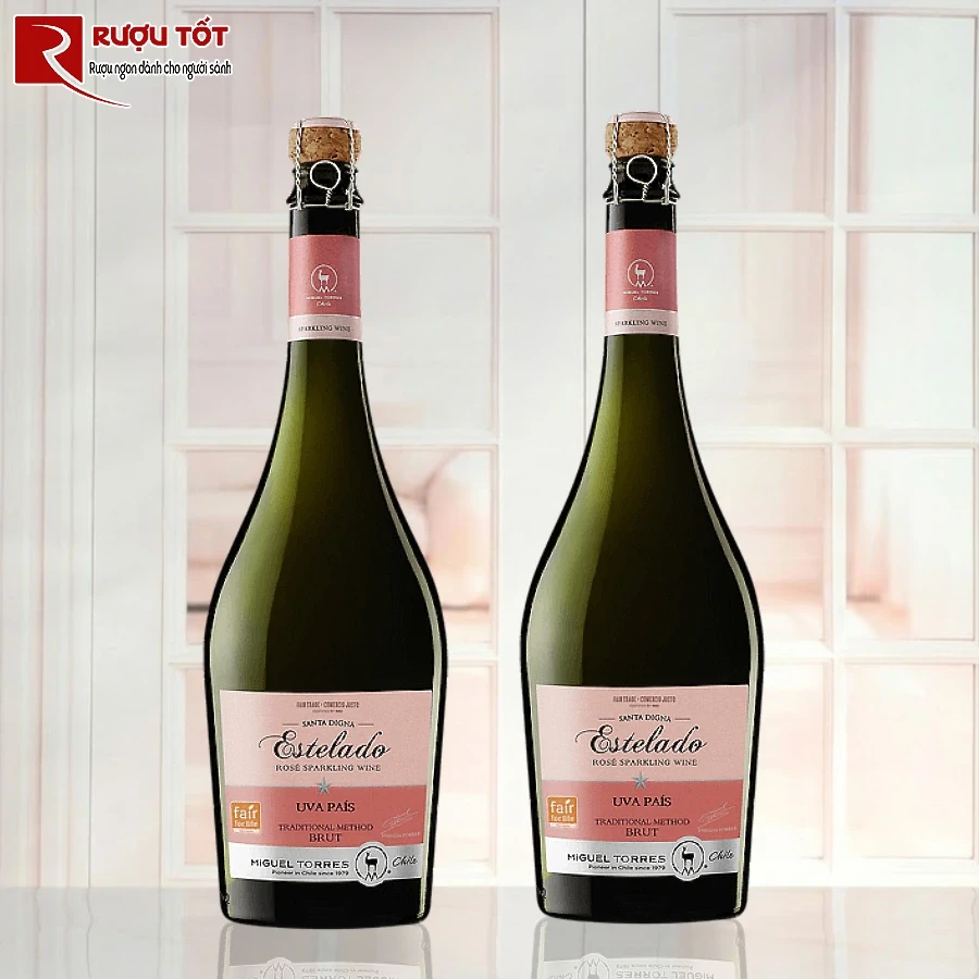 ruou vang estelado rose uva pais traditional method