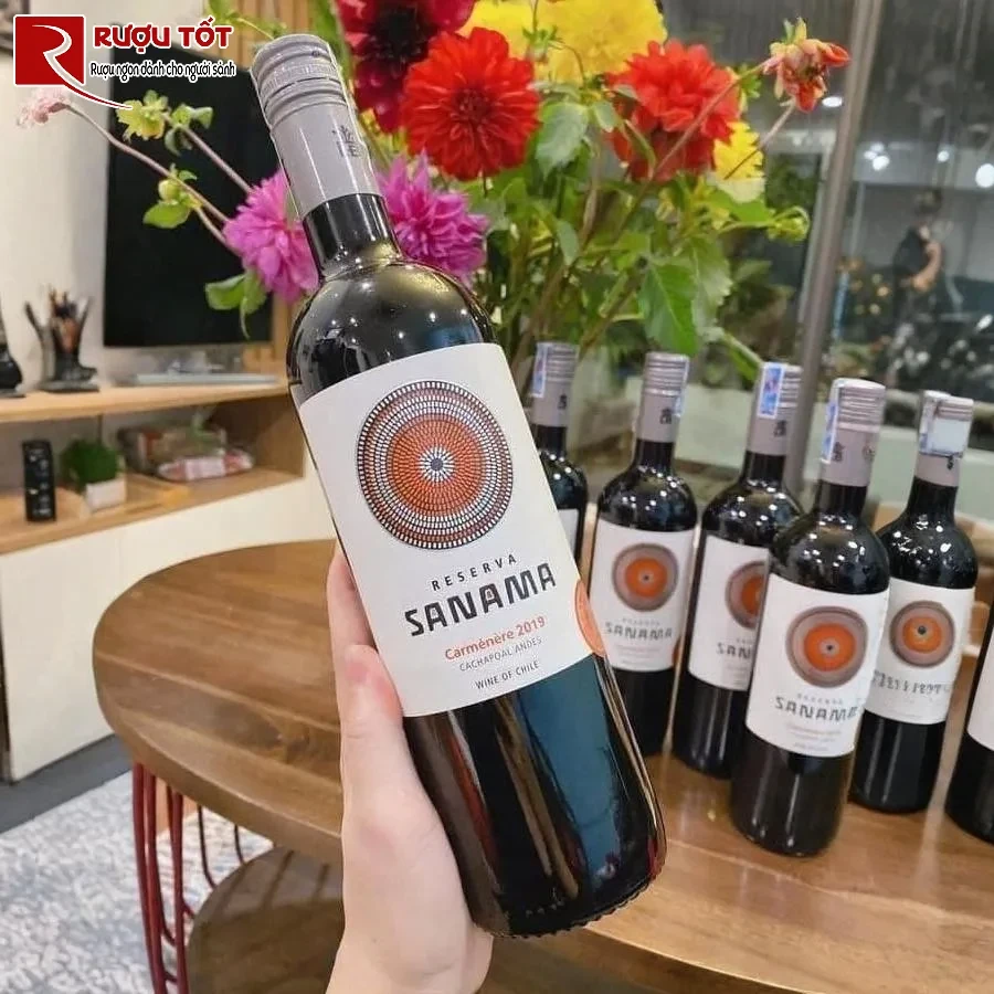ruou vang sanama carmenere rapel valley 750ml nhap khau chile