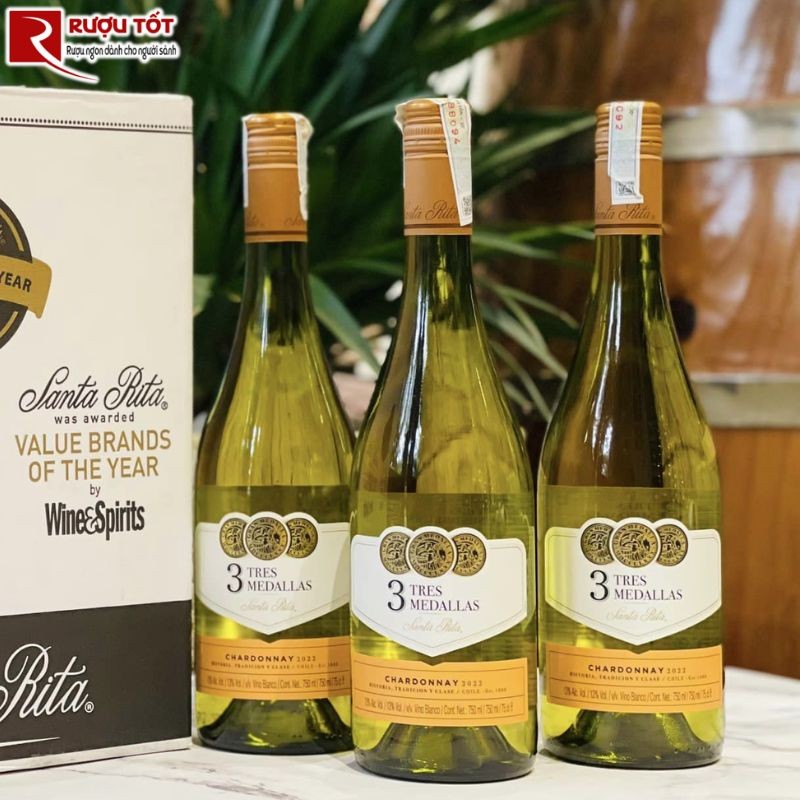Rượu vang Santa Rita Tres Medallas Chardonnay