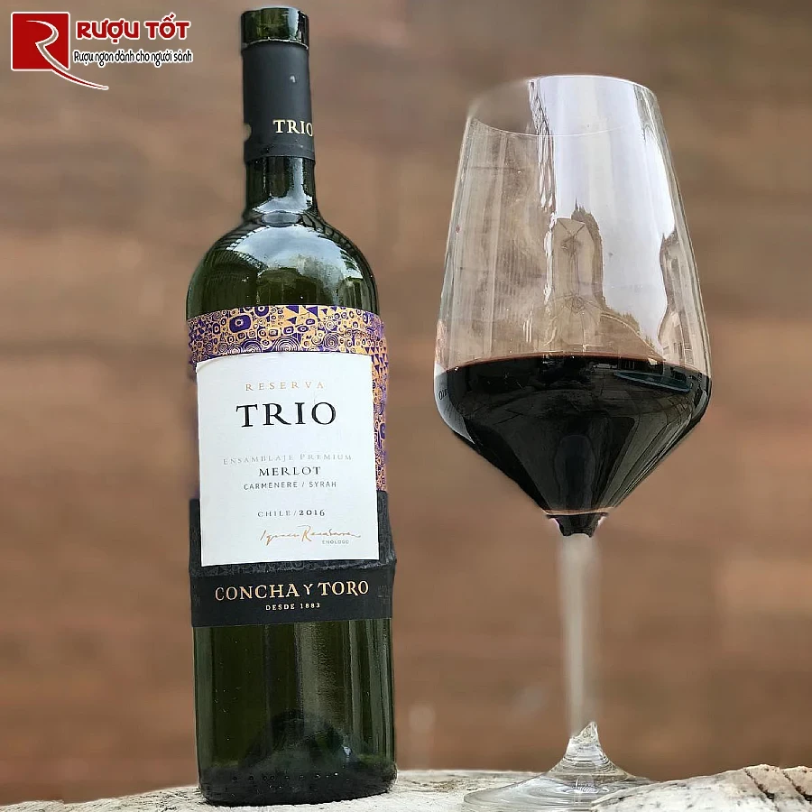 ruou vang trio reserva concha y toro
