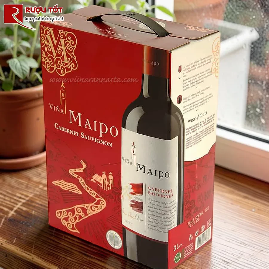 ruou vina maipo mi pueblo (red - white) 3l de uong