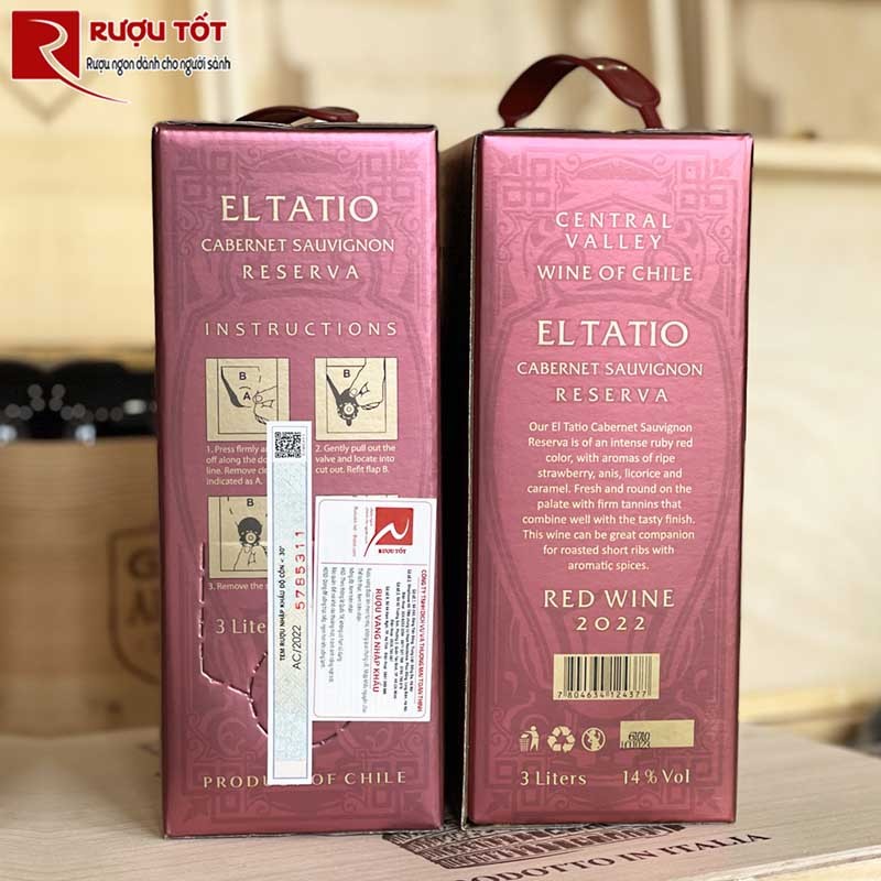 vang bịch El Tatio cabernet sauvignon