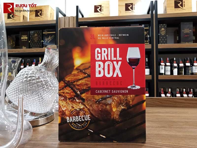 Vang Bịch Grill Box Cabernet Sauvignon 3L nhập khẩu