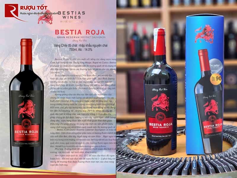 Vang đỏ Bestia Roja