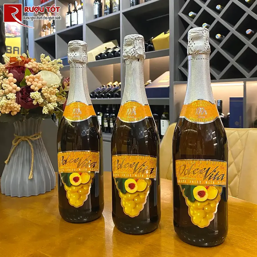 ruou dolce vita peach 0% 750ml thom ngon hao hang