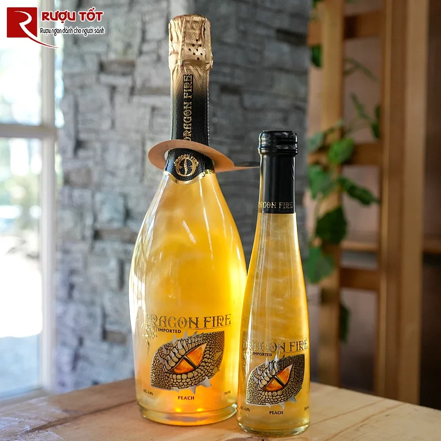 ruou dragon fire peach 6% 750ml chat luong cao