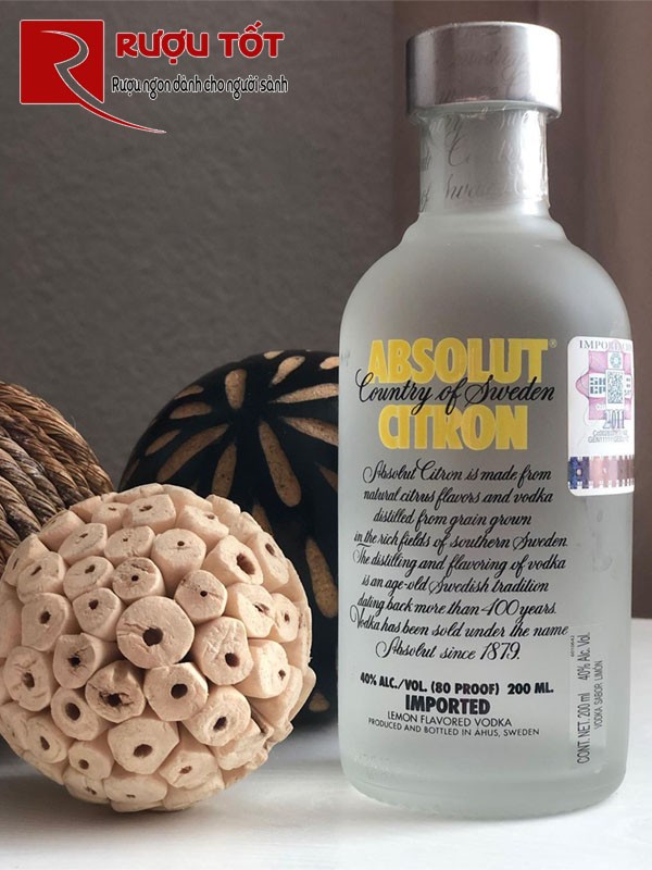 Rượu Vodka Absolut Citron chính hãng