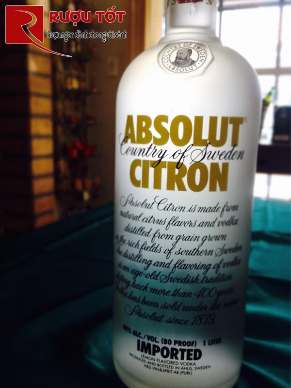 Rượu Vodka Absolut Citron nhập khẩu