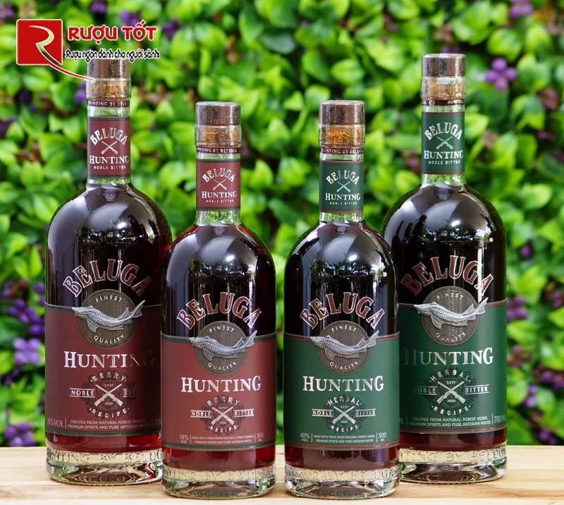 Rượu Vodka Nga Beluga Hungting Herbal