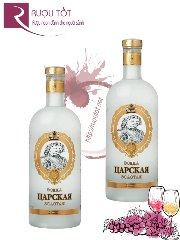 Rượu Vodka Sa Hoàng 40% 1L