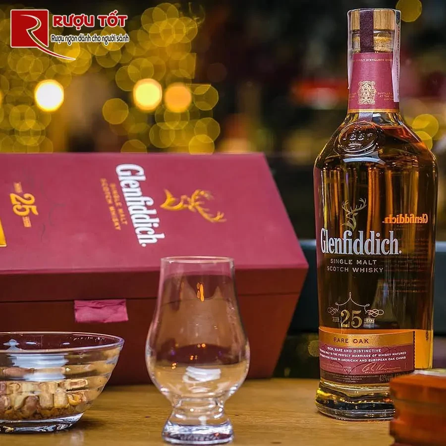 glenfiddich 25 rare oak chinh hang