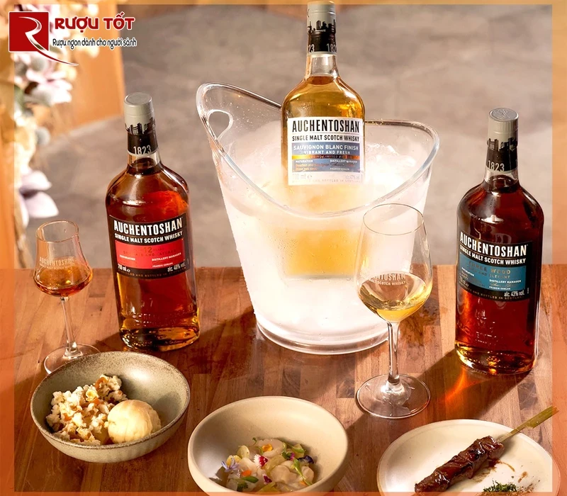 Rượu Auchentoshan 12 hộp quà Tết