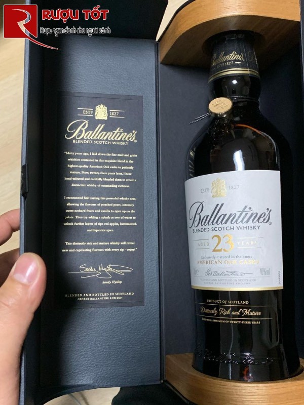 Rượu Ballantines 23 năm nhập khẩu chính hãng