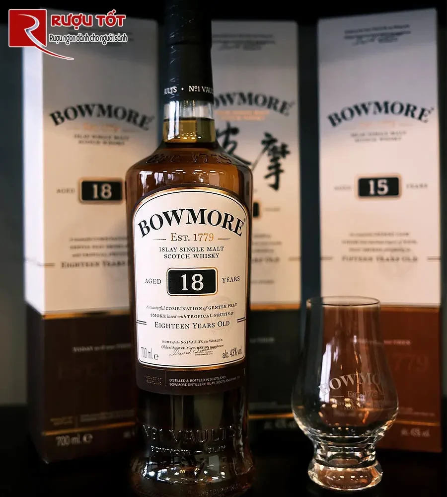 ruou bowmore 18 years