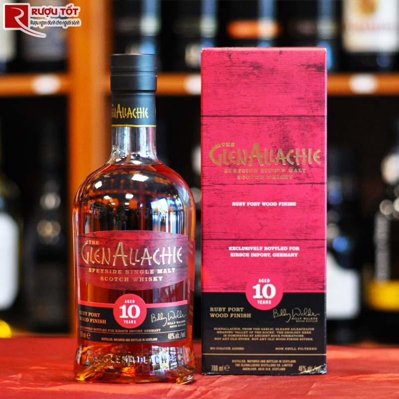 Rượu Glenallachie 10 Ruby Port Wood Finish
