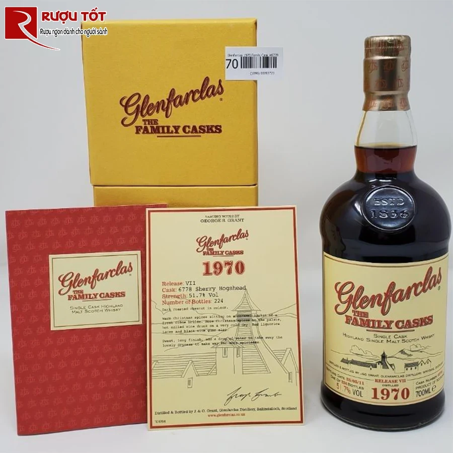 Ruou Glenfarclas 1970 Family Casks